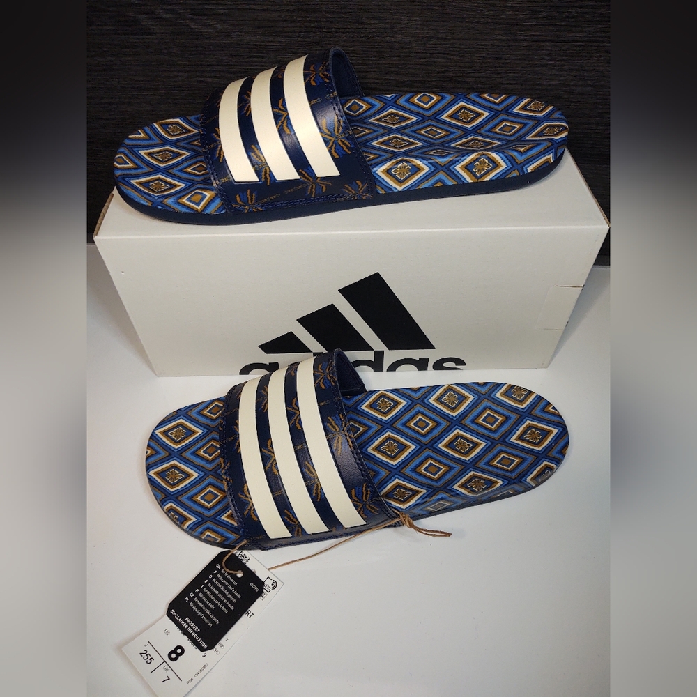 Adidas Adilette Comfort Slides - Size 8